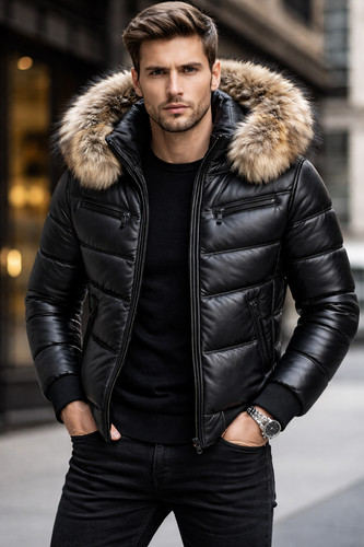 Herren echt schafsleder - echt,